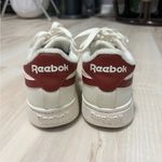 Reebok Classic White and Burgundy Sneakers Photo 2