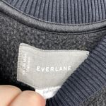 Everlane Sweatshirt Womens Small The ReNew Fleece Raglan Pullover Dark Gray Photo 3