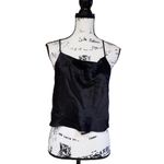 ZARA Black Satin Cowl Neck Top size medium Photo 1