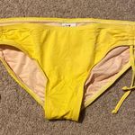 Papina Yellow Side Ruching Bikini Bottom Size S Gold Photo 0