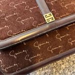 Givenchy Vintage 1970s Rare‎ Bordeaux Script Shoulder Bag Purse Made In Spain Photo 5