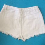 Missguided  Women's White Frayed Hem Shorts Size 8 Photo 2