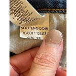 BP  Denim Blue‎ Medium Wash Cotton Blend A Line Raw Hem Mini Skirt Size 28 Photo 10