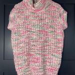 First Love by Lovelyn Women's Multicolor Knit Turtleneck Sleeveless Vest Sweater Pink Size undefined Photo 0