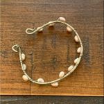 Handmade Wire Wrap Pink Cultured Freshwater Pearl Bracelet Silver Photo 2