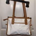 Marc Fisher  White and Tan Structured Tote NWT Photo 1