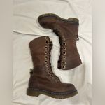 Dr. Martens  Triumph Brown Leather Floral Boots | US 6 Photo 4
