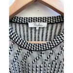 Parker  Simon Houndstooth Mesh Panels Pullover Sweater Size Small Photo 3