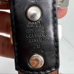 3D Leather Rhinestone Studded Belt Black Size 26 Photo 4