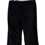 ZARA Mid Rise Wide Flare Leg Full Length Boot Cut Jean 100% Cotton 4 Black #4117 Photo 4