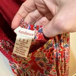 Sundance  Lasani Crochet Halter‎ Maxi Dress Small in Red Multicolor Boho Photo 6