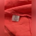 For Cynthia  Linen Blend Asymmetrical Mesh Hem Sleeveless Midi Maxi Dress Coral M Photo 8