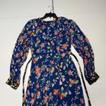 Rixo Ayla Dress blue floral v neck long sleeve belted Small size 6 Photo 5
