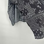 PPLA  Black Boho Kimono Patchwork Long Line Open Front Festival Size M Photo 5