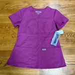 Grey's Anatomy NWT Grey’s‎ Anatomy scrub top Small Wine Photo 0