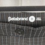 Betabrand  Black Brown&White Plaid Straight Leg Dress Pant Yoga Pants Sz.M Photo 9