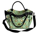 PETUNIA PICKLE BOTTOM Green White Black Diaper Bag Changing Pad Handles Strap Photo 1