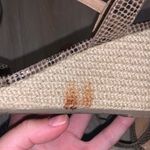 Faded Glory Snakeskin Wedge Heel Sandal Espadrille Ankle Strap Photo 5