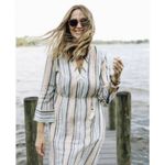 Splendid  X Gray Malin Playa Caftan Maxi Dress Linen Blend‎ Boho Beach Size XS Photo 14