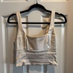 Wilfred Cream Fitted Bustier Crop Tank Top Size XS Photo 0