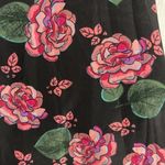 LuLaRoe  Joy Black Pink Floral Long Sleeveless Roses Cardigan Size XS EUC #4321 Photo 2