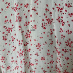 GANNI Georgette Mini Dress floral print half puff sleeves high neck Red Size 8 Photo 3