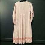Soft Surroundings  Genevieve cotton crochet cottagecore Longsleeve Pink dress xs Photo 4