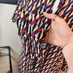 ZARA Geometric Print Midi Dress Multicolored Size Medium Photo 7