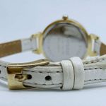 Geneva platinum woman’s 30mm gold tone watch rhinestones white dial runs Photo 3