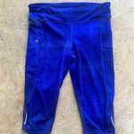 Athleta Icy Haze Be Free Knocker Capri Workout Legging Cerulean Blue Size Large Photo 0