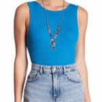 Free People Pfeiffer Twist Back Ribbed Tank - Blue - XS Photo 0