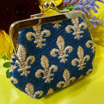 Elegant Blue and Gold Women's Clutch Photo 0