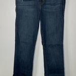 Level 99 Anthropologie Straight Leg Raw Edge Hem Jeans Size 28 Blue Photo 0