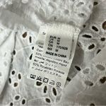 Guipure Lace Eyelet Crochet Blouse Women’s S Ivory Sheer Boho Fairy Cottegecore White Photo 8