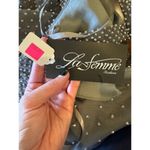 La Femme  Dress Women 00‎ Gray Gunmetal Beaded High Neck Cut Out Formal Gown Prom Photo 13