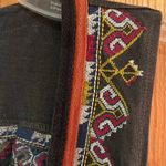 Free People  Around the World Wrap Front Embroidered Tank‎ Top in Black Combo XS Photo 8