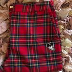 Disney Mickey Mouse Red Plaid Twill Pants Photo 1
