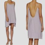 BCBG Max Azria Lilac Mauve Low Back Swing Dress Textured Stripe size Small NWT Photo 1