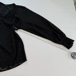 Torrid Black Geo Clip Chiffon Smocked Blouson Sleeve Blouse Size 3X Photo 10