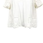 ZARA trf Lace Eyelet Cottagecore Flowy Cropped Cutout Blouse Top Shirt XS Photo 4