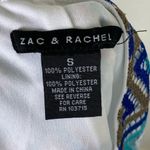 Vintage y2k Zac & Rachel Blue & White Chevron Zigzag Mermaidcore Midi Skirt Sz S Photo 4