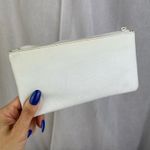 Source Unknown VTG 70s 80s White Leather Makeup Bag Travel Purse Coin Pouch Cosmetic Case NWOT Photo 2