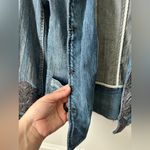 Coldwater Creek  Women’s Denim Embroidered Boho Jacket Hook Closure Size 8P Photo 8