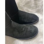 Lamo Black Suede Leather Pull On Mid Calf Winter Boots Women's Size 10 Photo 1