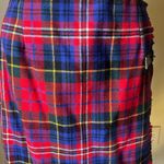Vintage Wool Tartan Kilt Skirt Red Plaid Pleated Wrap Punk Grunge Academia Size XS Photo 5