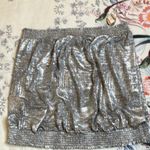 NWT | ANTHROPOLOGIE Mariah Silver Shimmer Ombré Sleeveless Tube Top Gray Size L Photo 4