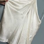 NWT NILI LOTAN Edwige Halter Keyhole Silk Top *stained* Ivory Women’s XL Photo 4