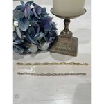 Paperclip bracelet lot one 18k Gold filled and one 925 silver‎ Photo 2