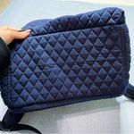 Vera Bradley Essential Large Cotton Backpack in Navy Photo 3