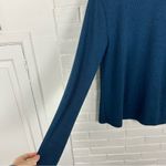 LuLaRoe Blue Ribbed Mock Neck Lightweight Knit Long Sleeve Size S Photo 4